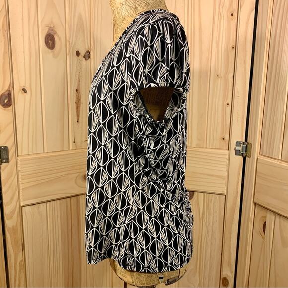 Worthington Stretch Cap Sleeve Tunic Top SZ L Classic Office Career Church Work - Picture 5 of 11